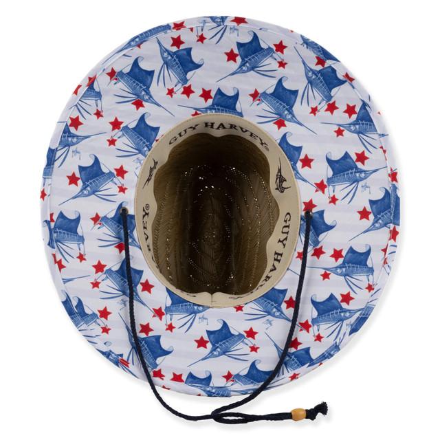 Sun N Sand Mens Lifeguard Hat | One Size - 59cm - Elastic Inside Band | UPF 50+ | Guy Harvey | HG946