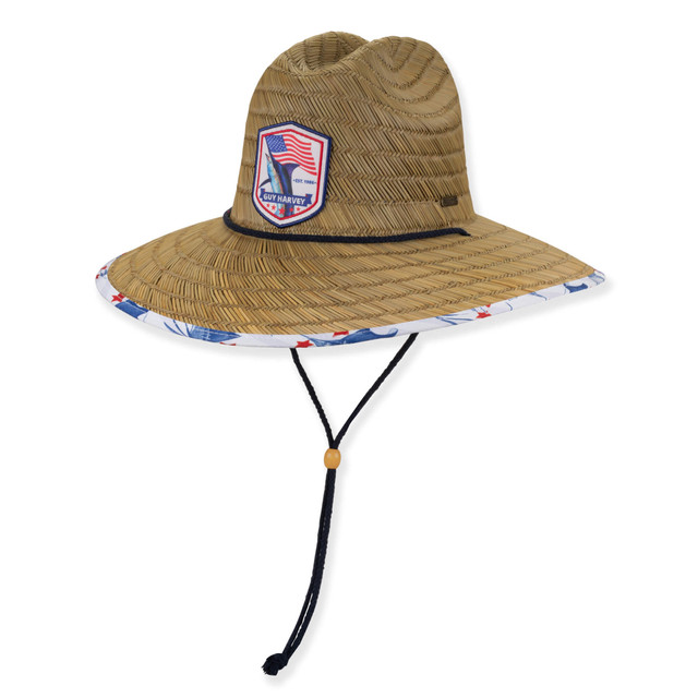 sun n sand Mens Lifeguard Hat | One Size - 59cm - Elastic Inside Band | UPF 50+ | Guy Harvey | HG946