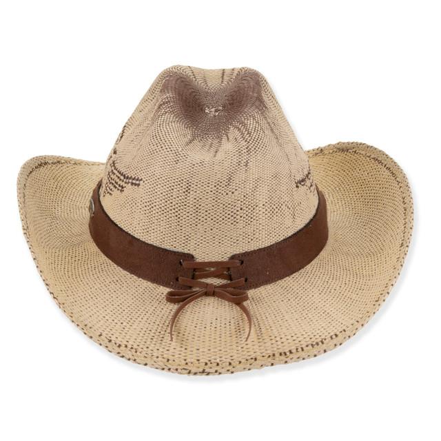 Sun N Sand Mens Western Hat | One Size - 59cm - Elastic Inside Band | UPF 50+ | Tidal Tom | HTT1304
