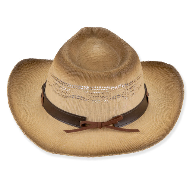 Sun N Sand Mens Western Hat | One Size - 59cm - Elastic Inside Band | UPF 50+ | Tidal Tom | HTT1303