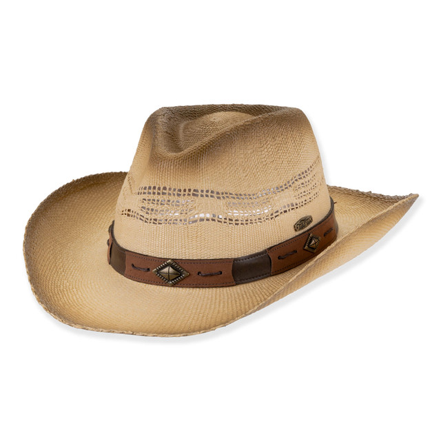 sun n sand Mens Western Hat | One Size - 59cm - Elastic Inside Band | UPF 50+ | Tidal Tom | HTT1303