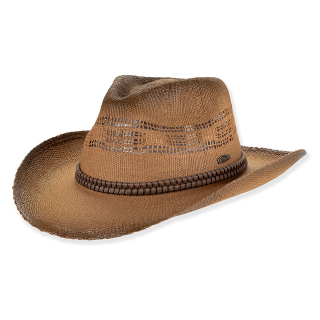 sun n sand Mens Western Hat | One Size - 59cm - Elastic Inside Band | UPF 50+ | Tidal Tom | HTT1326