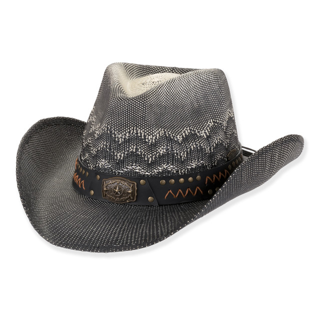 sun n sand Mens Western Hat | One Size - 59cm - Elastic Inside Band | UPF 50+ | Tidal Tom | HTT1301
