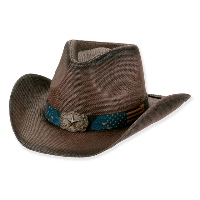 sun n sand Mens Western Hat | One Size - 59cm - Elastic Inside Band | UPF 50+ | Tidal Tom | HTT1300
