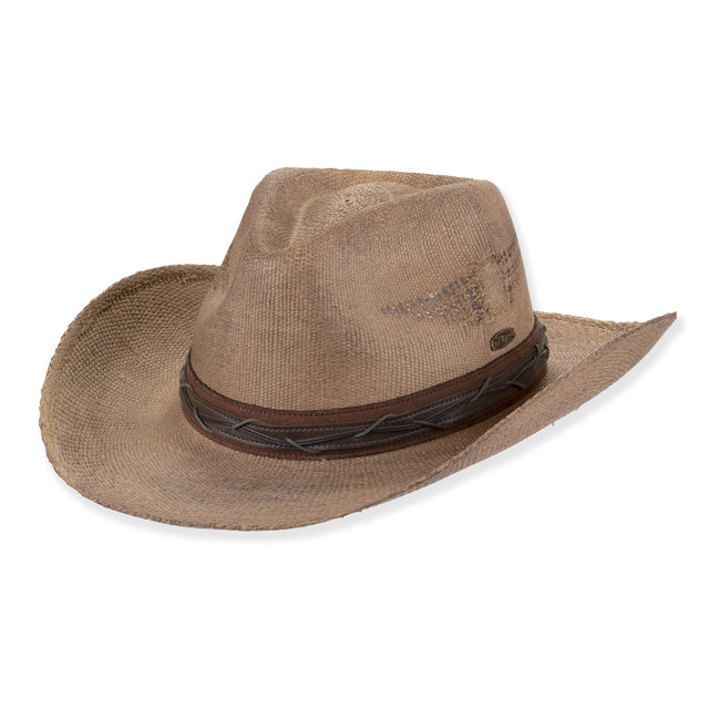 sun n sand Mens Western Hat | One Size - 59cm - Elastic Inside Band | UPF 50+ | Tidal Tom | HTT1299