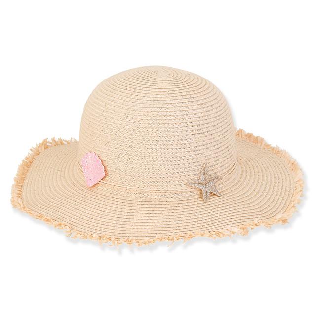 sun n sand Mia | Young Girl Paper Straw Floppy Hat | HK476