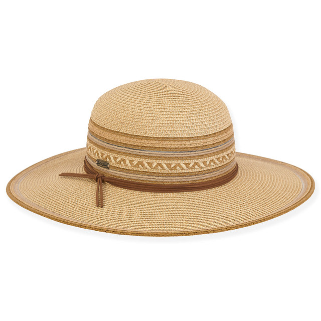 sun n sand Miramar | Women's Paper Braid Floppy Hat | HH2917