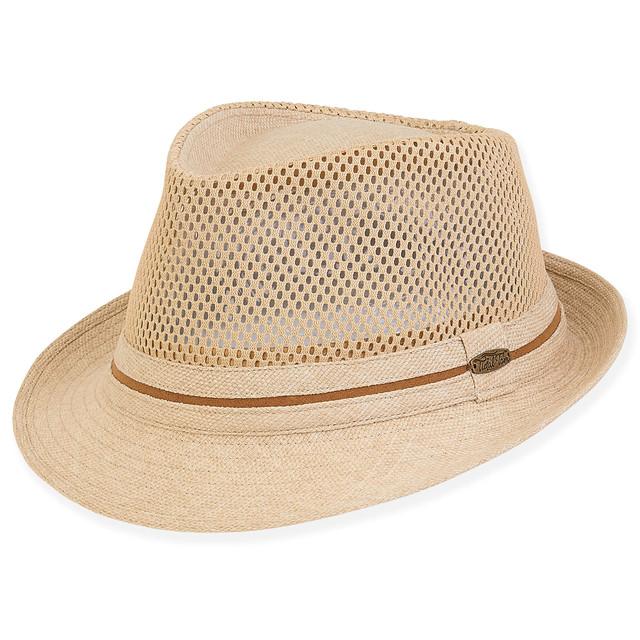 sun n sand Montserrat | Men's Linen Fedora Hat | HTT1112