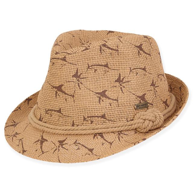 sun n sand Morris Rock | Men's Paper Fedora Hat | HG931