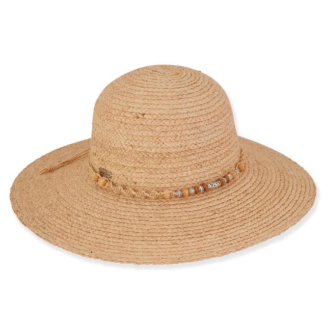 sun n sand Natalie | Women's Natural Raffia Floppy Hat | HH3162