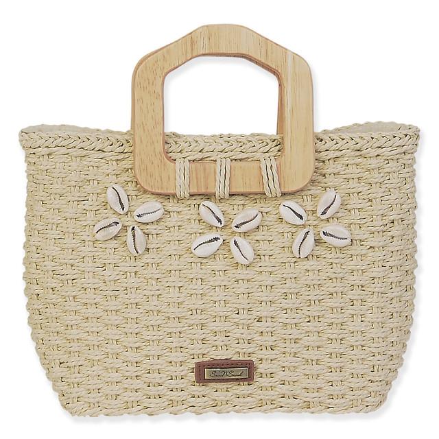 sun n sand Natural Paper Straw Medium Tote | CE6643 A