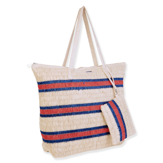 Sun N Sand Natural Paper Straw Shoulder Tote | CE6611 A
