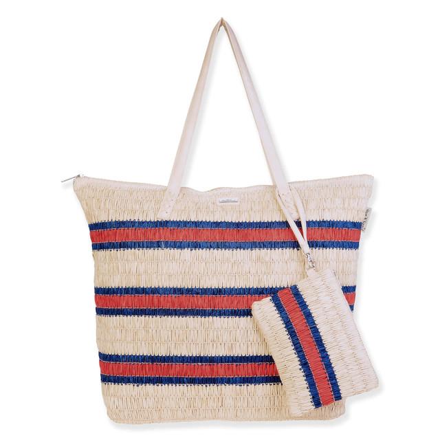 sun n sand Natural Paper Straw Shoulder Tote | CE6611 A