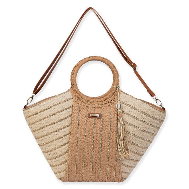sun n sand Natural Paper Straw Shoulder Tote | CE6639 A