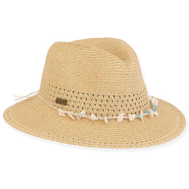 sun n sand Nissi | Women's Paper Braid Fedora Hat | HH2936