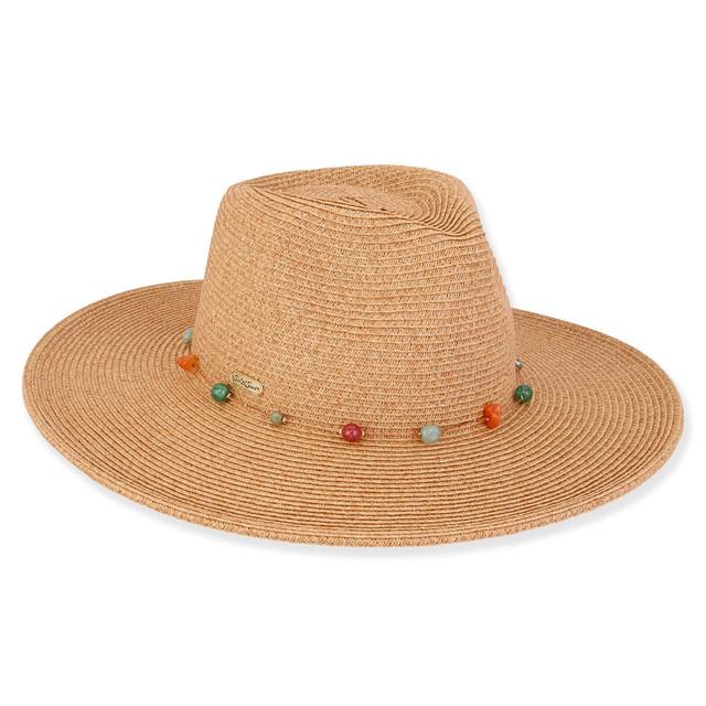 Sun N Sand Norah | Women's Paper Braid Metallic Lurex Safari Hat | HH3069