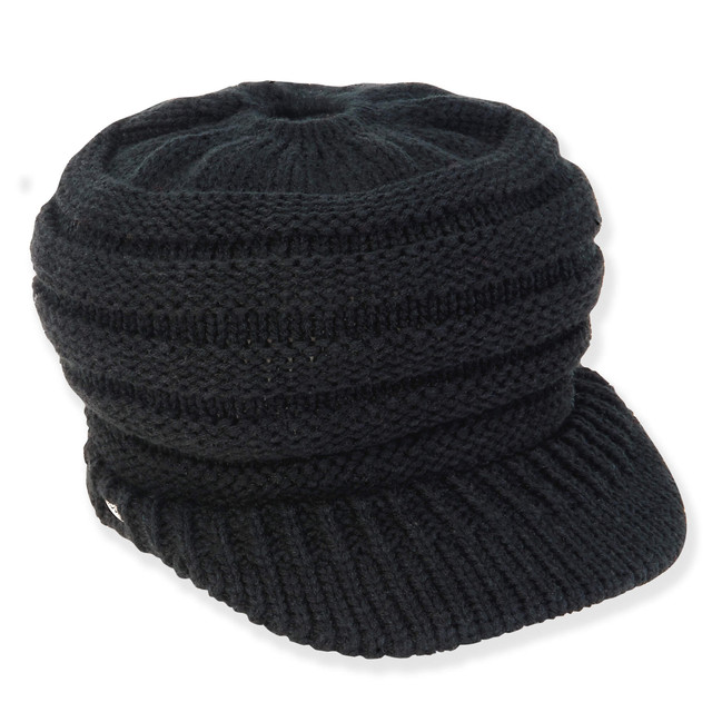 sun n sand Oakley | Women's Poly Fabric Newsboy Messy Bun Ponytail | AD1550