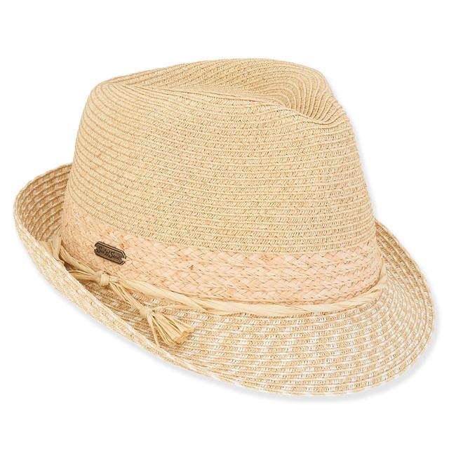 Sun N Sand Oaklynn | Women's Paper Straw Fedora Hat | HH3017