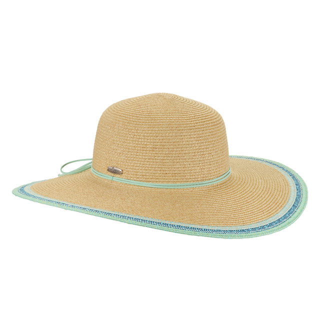 sun n sand Ocean | Women's Paper Braid Floppy Hat | HCJ456
