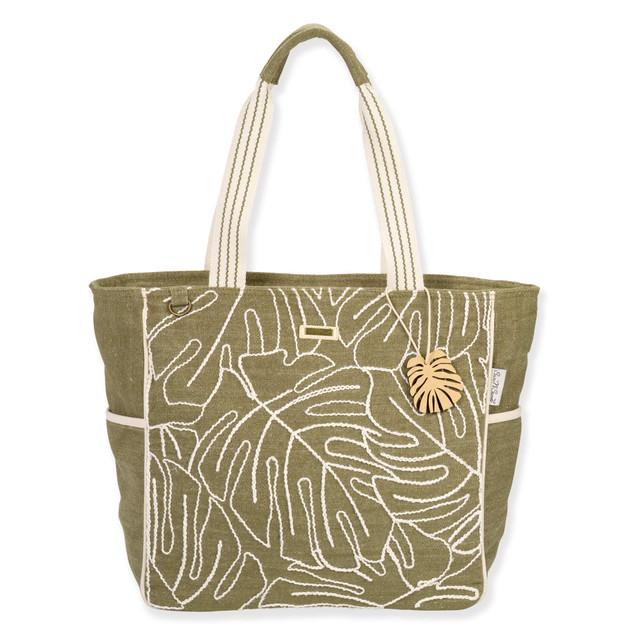 Sun N Sand Outline Monstera | Shoulder Tote | Sun N Sand | SNS6990