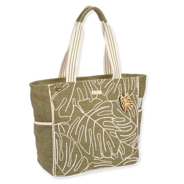 Sun N Sand Outline Monstera | Shoulder Tote | Sun N Sand | SNS6990
