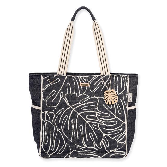 sun n sand Outline Monstera | Shoulder Tote | Sun N Sand | SNS6990