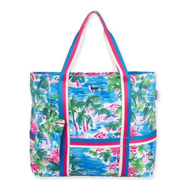 Sun N Sand Palm Island | Shoulder Tote With Hat Carrier | Sun N Sand | SNS7230