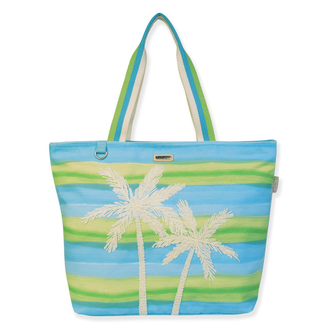 sun n sand Palms Shoulder Tote Summer Watercolor | JB170 A