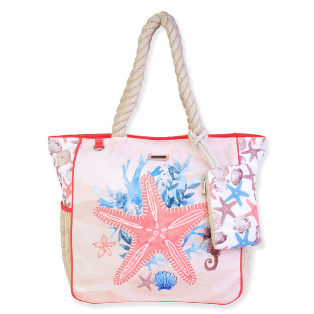 sun n sand Pastel Starfish Shell Shoulder Tote | SD4800