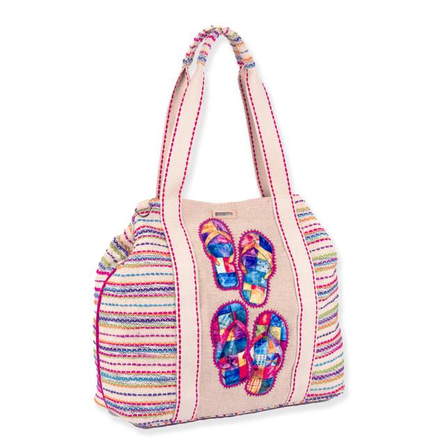 Sun N Sand Patchwork Flip Flops - Gap Tote - Sun N Sand - SNS6970