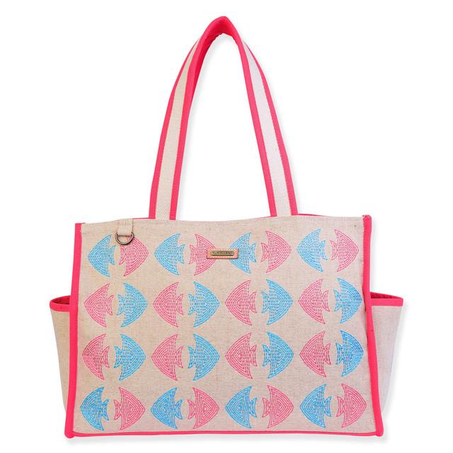 sun n sand Pink Shoulder Tote School of Fish | SNS6660 B