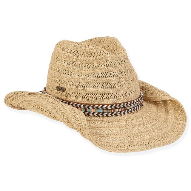 sun n sand Riiska | Women's Paper Straw Western Hat | HH2823