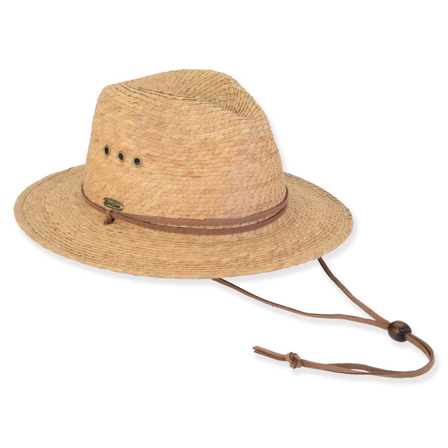 sun n sand Ruby | Women's Natural Palm Straw Safari Hat | HH3174
