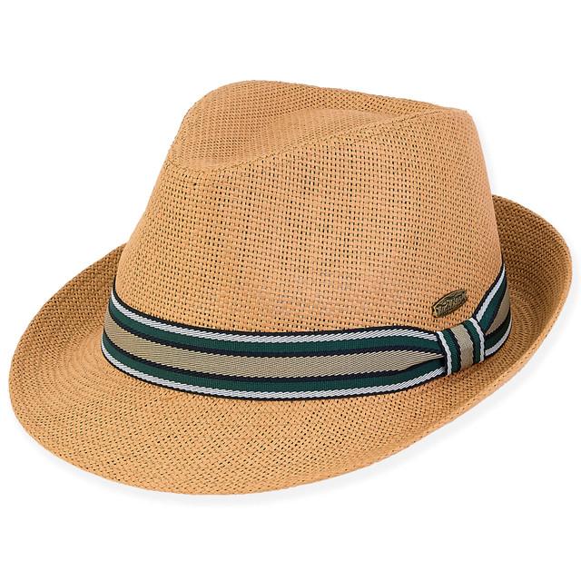 sun n sand Saint David | Men's Paper Straw Fedora Hat | HTT1143