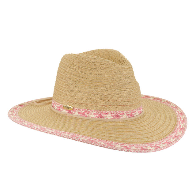sun n sand Sea Coral | Women's Paper Braid Safari Hat | HCJ457