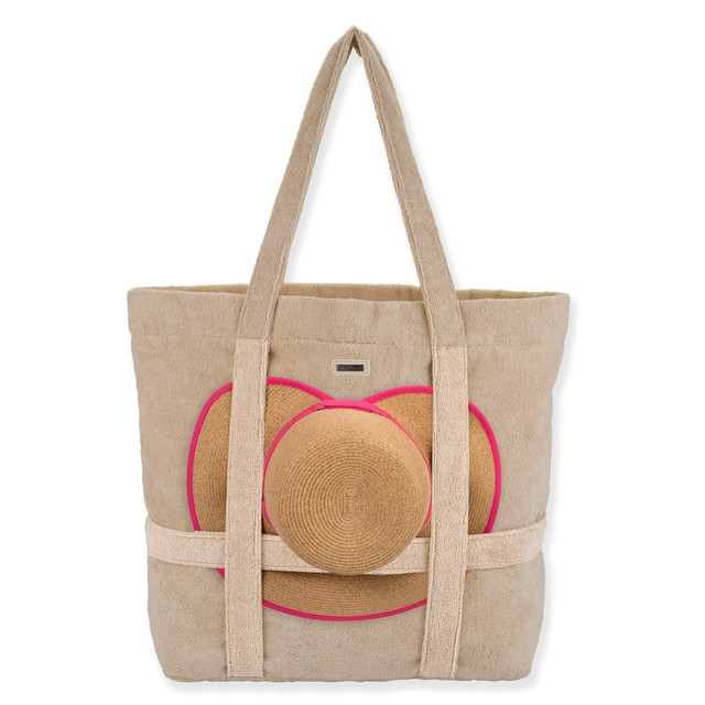 sun n sand Sky Cloud | Shoulder Tote with Hat Carrier | Sun N Sand | CE6816 | Hat Prop - NOT INCLUDED