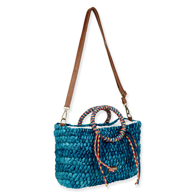 Sun N Sand Blue Corn Husk Crossbody | CE6687 B