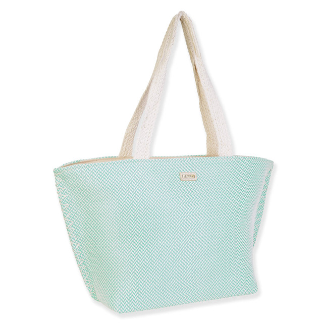 Sun N Sand Blue Poly Shoulder Tote | CE6667 B