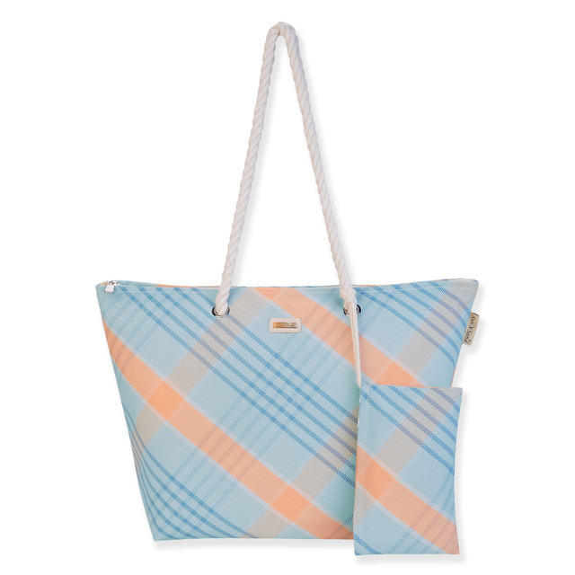 sun n sand Blue PP Straw Shoulder Tote | CE6660 A