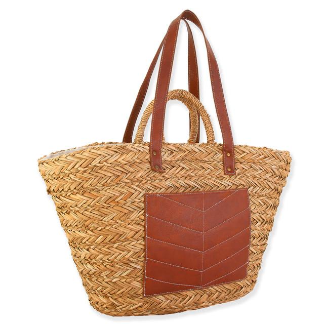 Sun N Sand Cali | Natural Straw Shoulder Tote | CE6538