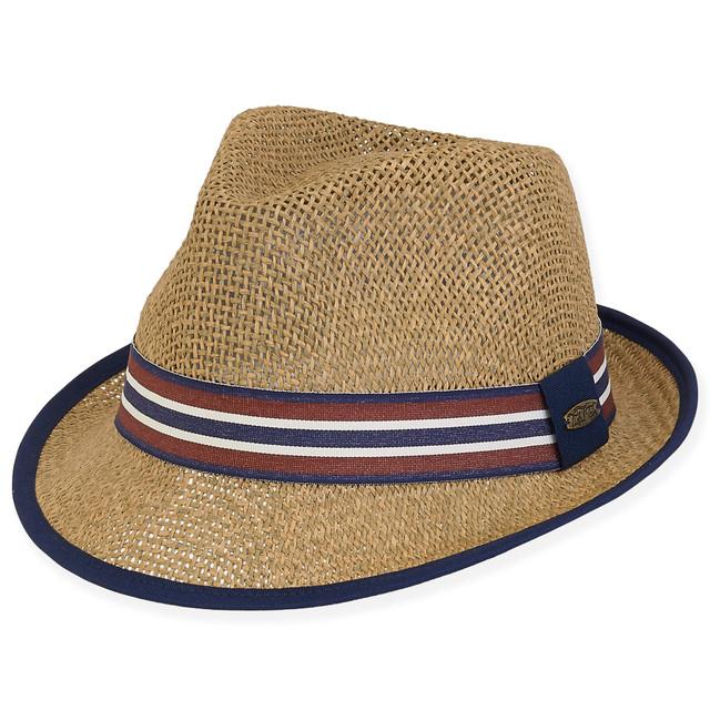 sun n sand Carvel | Men's Linen Fedora Hat | HTT1128