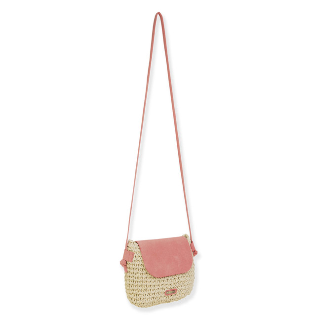 Sun N Sand Coral Paper Straw Crossbody | CE6726 A