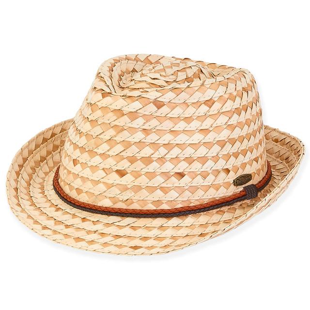 sun n sand Fallne | Men's Straw Fedora Hat | HTT1149