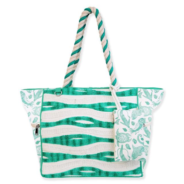 sun n sand Green Oversized Tote Sea Life | SNS6740 A