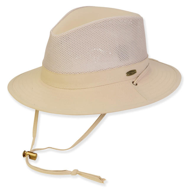 sun n sand Men's Hats | Beige Nylon Safari Brim 2.5