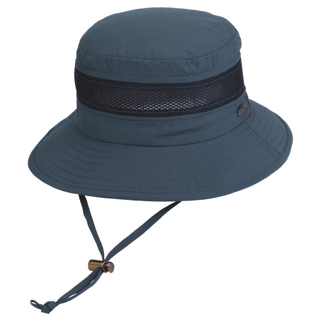 sun n sand Men's Hats | Navy Nylon Bucket Brim 2.5