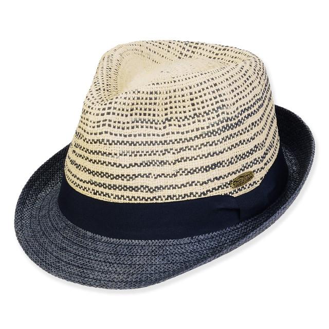 sun n sand Men's Hats | Navy Toyo Fedora Brim 2