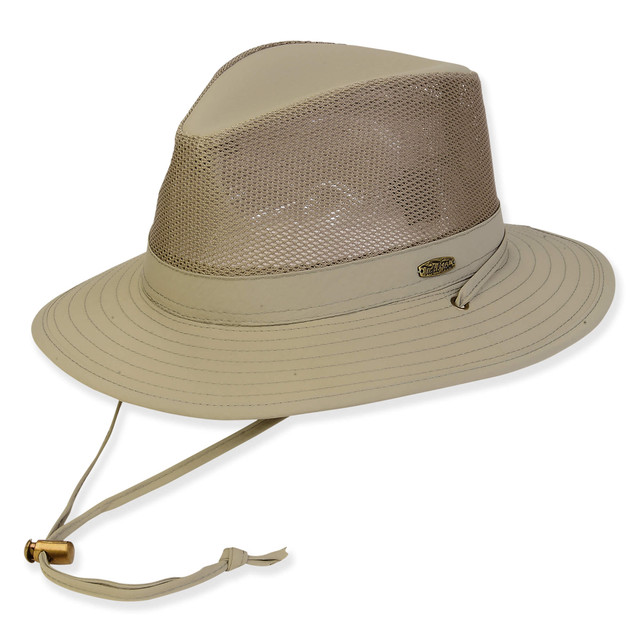 sun n sand Men's Hats | Olive Nylon Safari Brim 2.5