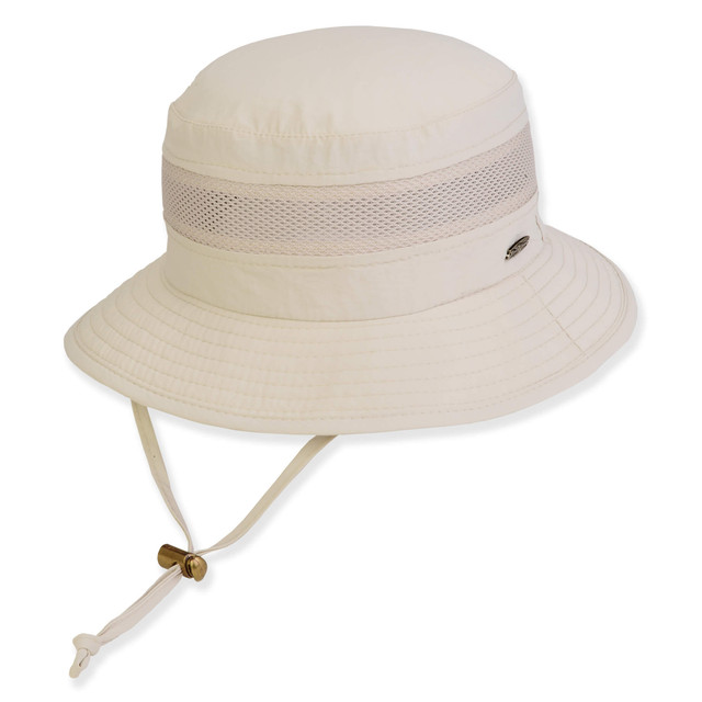Sun N Sand Men's Hats | Taupe Nylon Bucket Brim 2.5