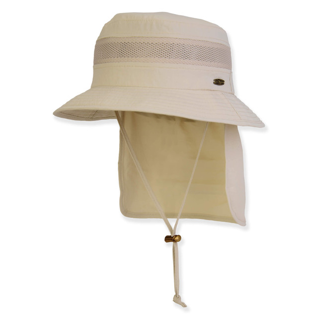 sun n sand Men's Hats | Taupe Nylon Bucket Brim 2.5